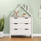 Cômoda Infantil Branco Montessori Madeira 3 Gavetas Elano