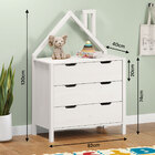 Cômoda Infantil Branco Montessori Madeira 3 Gavetas Elano