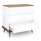 Cômoda Infantil Canção De Ninar 3 Gavetas Branco/amêndoa