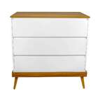 Cômoda Infantil Canção De Ninar 3 Gv Branca E Amêndola