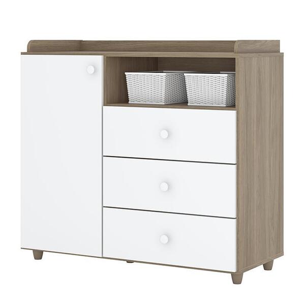 Cômoda Infantil Carícia Com Porta E 3 Gavetas - Móveis Henn