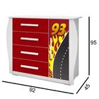 Comoda Infantil Carro Mc Veloz Vermelho