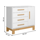 Cômoda Infantil Cartagena Branco Acetinado