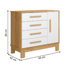 Cômoda Infantil Cartagena Freijó Branco Acetinado