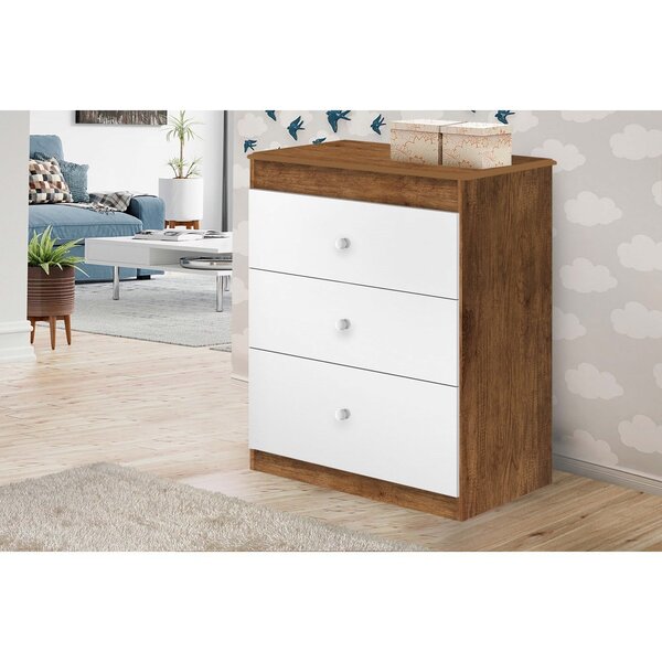 Cômoda Infantil Catatau 3 Gavetas J&a Móveis Demolição-branco