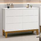 Cômoda Infantil Classic 6 Gavetas Com Pés Amadeirado - Reller