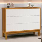 Cômoda Infantil Classic 6 Gavetas Com Pés Amadeirado - Reller