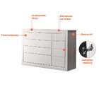 Cômoda Infantil Cléo 1 Pt 5 Gv Branco Fosco