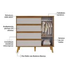 Cômoda Infantil Com 1 Porta 4 Gavetas E Pés Palito Luly 100%