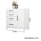 Cômoda Infantil Com Pés Branco E Rosa Gale Shop Jm