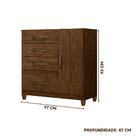 Cômoda Infantil Com Pés Castanho Wood Avelã Gale Shop Jm