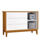 Cômoda Infantil Com Porta E 3 Gavetas Classic Com Pés Amadeir