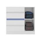 Cômoda Infantil Com Sapateira 4 Gavetas Branca Azul 8000-66 A