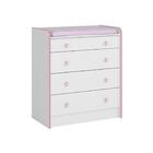 Cômoda Infantil Com Trocador 4 Gavetas Multimóveis Cr40045