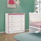 Cômoda Infantil Com Trocador 4 Gavetas Multimóveis Cr40045