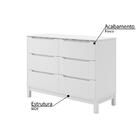Cômoda Infantil Cozy Com 6 Gavetas - Branco
