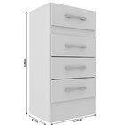 Cômoda Infantil Diana 4 Gavetas Quarto Branco