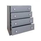 Cômoda Infantil Divertidamente 4 Gavetas Cinza - Panorama Móv