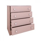 Cômoda Infantil Divertidamente 4 Gavetas Rosa - Panorama Móve