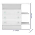 Comoda Infantil Doce Sonho 03 Gavetas 1367 Qmovi