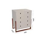 Cômoda Infantil Dominó Com 4 Gavetas 78 Cm - Branco/mel