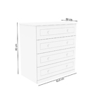 Cômoda Infantil Dora Com 4 Gavetas - Branco