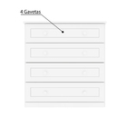 Cômoda Infantil Dora Com 4 Gavetas - Branco