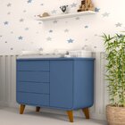 Cômoda Infantil E-galaxy 4 Gavetas 1 Porta Espresso Móveis Az