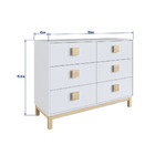 Cômoda Infantil Eleva 6 Gavetas Branco - Completa Móveis