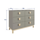 Cômoda Infantil Eleva 6 Gavetas Gianduia Trama - Completa Móv