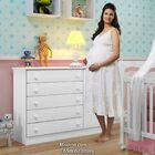 Cômoda Infantil Em Mdf 1 Porta 5 Gavetas Manu Tigus Baby