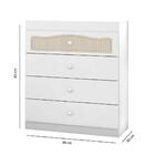 Cômoda Infantil Fantasy Clean 4 Gavetas Branco/telinha - Móve