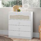 Cômoda Infantil Fantasy Clean 4 Gavetas Branco/telinha - Móve