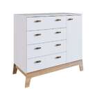 Cômoda Infantil Favo De Mel 1 Pt 4 Gv Branca