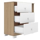 Cômoda Infantil Flofy Com Pés, 1 Porta, 3 Gavetas Com Corredi