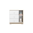 Cômoda Infantil Flofy Com Pés, 1 Porta, 3 Gavetas Com Corredi