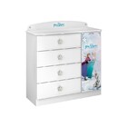 Cômoda Infantil Frozen Star 1 Porta 4 Gavetas Branco - Pura M