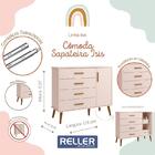 Cômoda Infantil Isis 1 Porta E 4 Gavetas - Reller Móveis