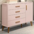 Cômoda Infantil Isis 1 Porta E 4 Gavetas - Reller Móveis