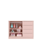 Cômoda Infantil Jade 130cm 100% Mdf Rose Semi Brilho - Sallar