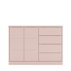 Cômoda Infantil Jade 130cm 100% Mdf Rose Semi Brilho - Sallar