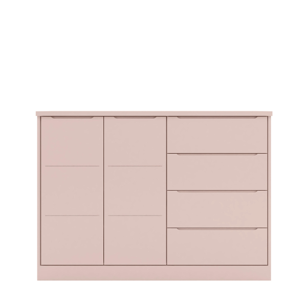 Cômoda Infantil Jade 130cm 100% Mdf Rose Semi Brilho - Sallar