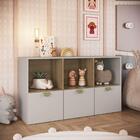 Cômoda Infantil Juvenil Com 3 Gavetões E Nichos Arenas 122x38