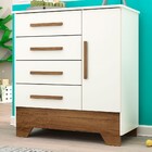 Cômoda Infantil Kids 1 Porta 4 Gavetas Branco/nature - Panora