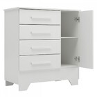 Cômoda Infantil Kids 1 Porta 4 Gavetas Branco - Panorama Móve