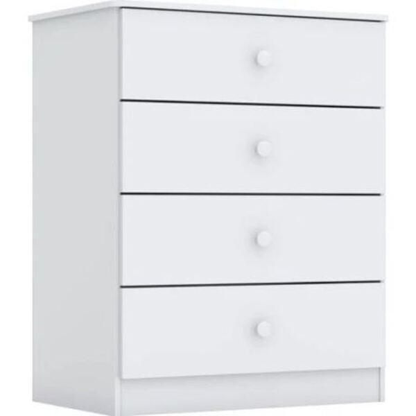 Cômoda Infantil Labirinto 4 Gavetas Branco - Henn