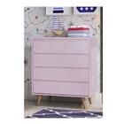 Cômoda Infantil Loren 4 Gavetas - Rosa/madeira