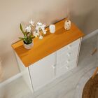 Cômoda Infantil Madeira Maciça 1 Porta 4 Gavetas Rondo - Mel