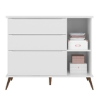 Cômoda Infantil Melinda 1 Porta 3 Gavetas Branco