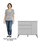 Cômoda Infantil Melinda 1 Porta E 3 Gavetas Cinza 100% Mdf